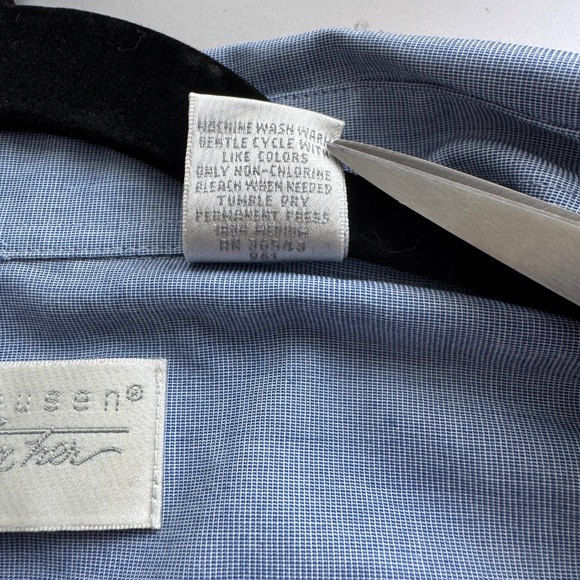 Van Heusen - Blue Long Sleeves Button Down Shirt - Picture 6 of 6